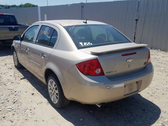 1G1AT58H797218727 - 2009 CHEVROLET COBALT LT BEIGE photo 3