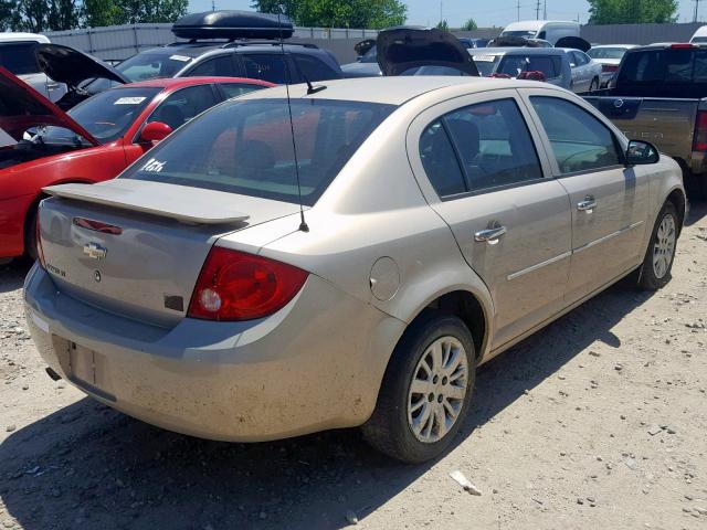 1G1AT58H797218727 - 2009 CHEVROLET COBALT LT BEIGE photo 4