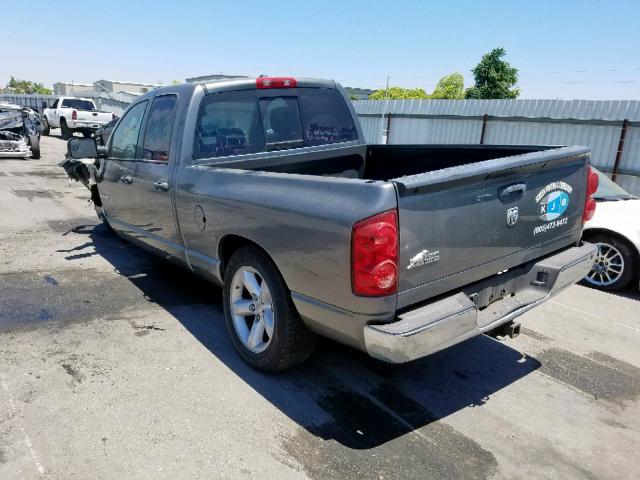 1D7HA18208S594879 - 2008 DODGE RAM 1500 S GRAY photo 3