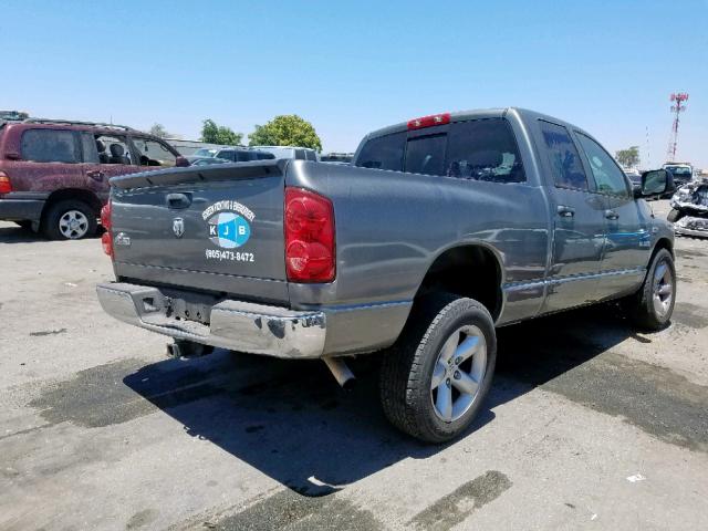 1D7HA18208S594879 - 2008 DODGE RAM 1500 S GRAY photo 4