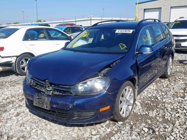 3VWML7AJ8DM620460 - 2013 VOLKSWAGEN JETTA TDI BLUE photo 2