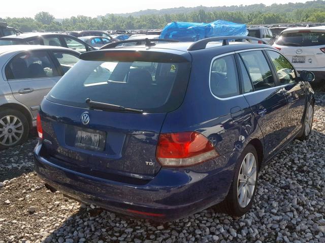 3VWML7AJ8DM620460 - 2013 VOLKSWAGEN JETTA TDI BLUE photo 4