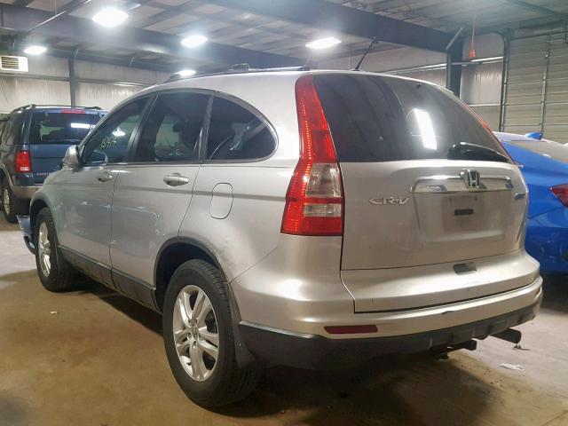 5J6RE4H73BL039243 - 2011 HONDA CR-V EXL SILVER photo 3