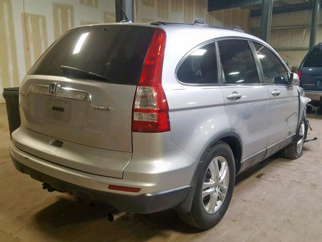 5J6RE4H73BL039243 - 2011 HONDA CR-V EXL SILVER photo 4