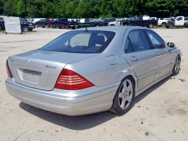 WDBNG84J23A348818 - 2003 MERCEDES-BENZ S 500 4MAT SILVER photo 4