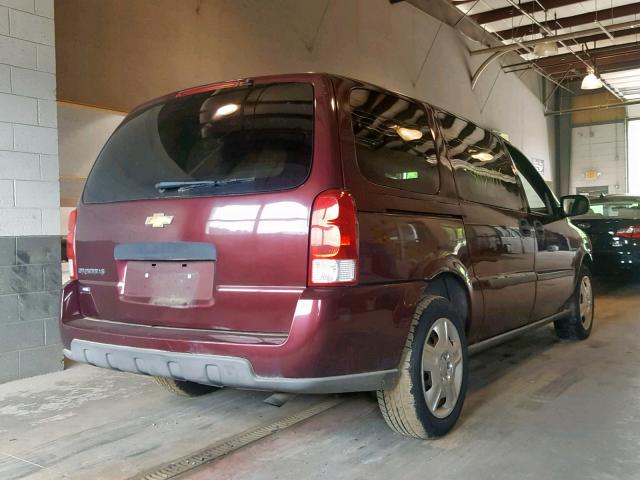 1GNDV23W38D192170 - 2008 CHEVROLET UPLANDER L BURGUNDY photo 4