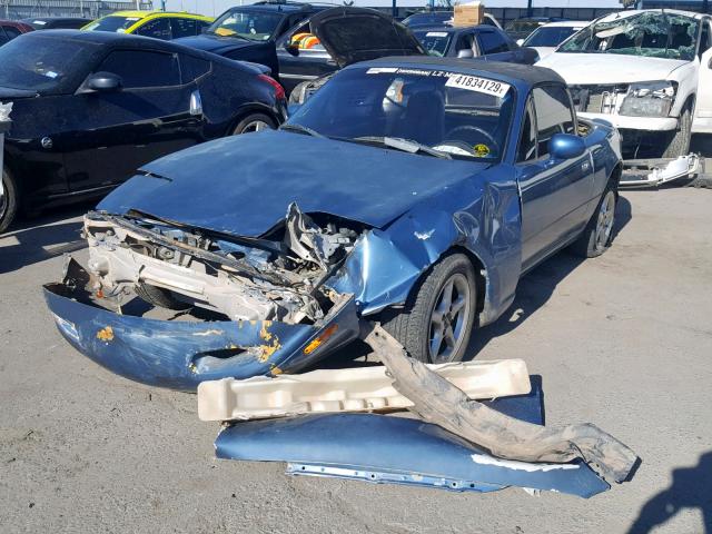 JM1NA3515M0203493 - 1991 MAZDA MX-5 MIATA BLUE photo 2