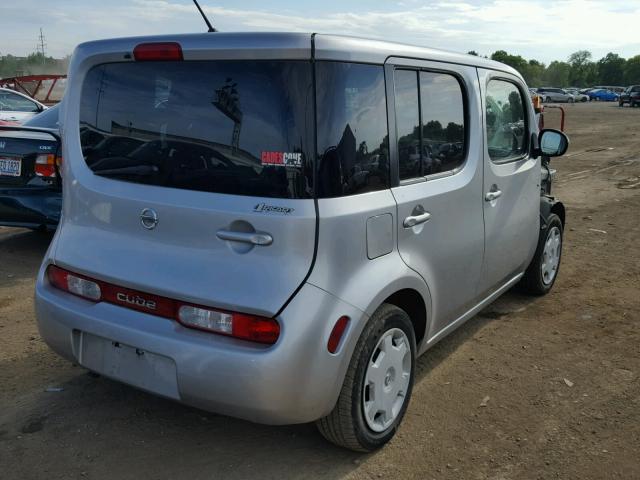 JN8AZ2KR2BT209263 - 2011 NISSAN CUBE BASE SILVER photo 4