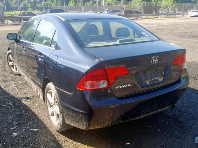 2HGFA16988H342131 - 2008 HONDA CIVIC EXL BLACK photo 3