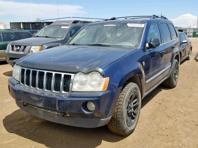 1J4HR58205C675388 - 2005 JEEP GRAND CHER BLUE photo 2