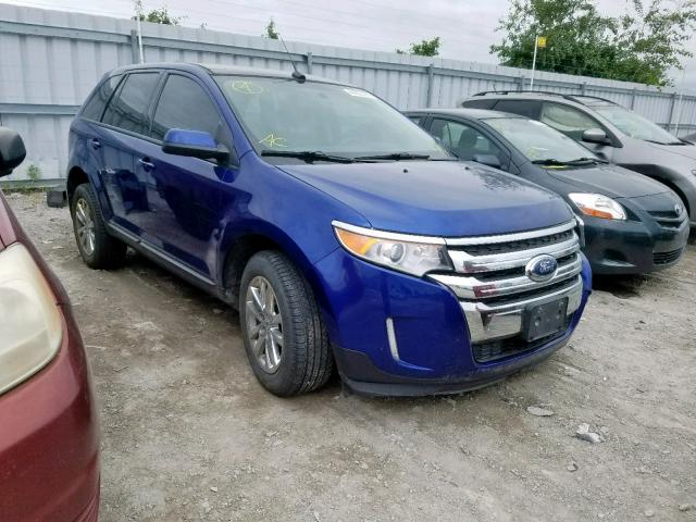 2FMDK3JC0DBB92073 - 2013 FORD EDGE SEL BLUE photo 1