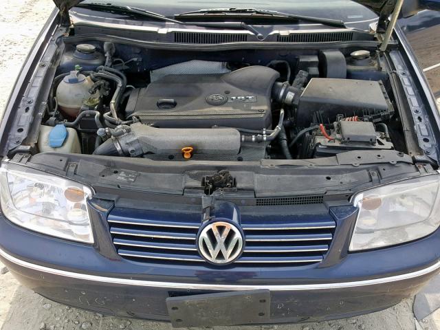 3VWSE69M74M012097 - 2004 VOLKSWAGEN JETTA GLS BLUE photo 7