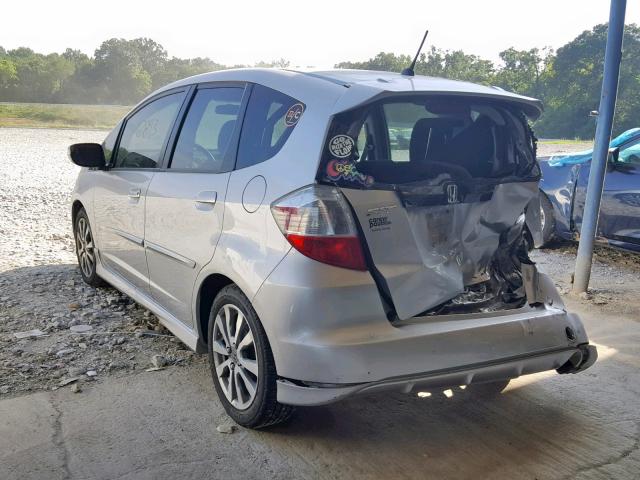 JHMGE8H55CC018056 - 2012 HONDA FIT SPORT SILVER photo 3