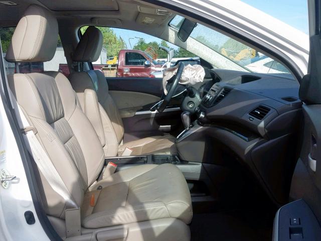 5J6RM4H71EL068098 - 2014 HONDA CR-V EXL WHITE photo 5