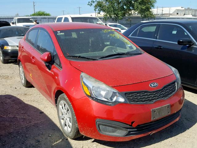 KNADM4A30E6400180 - 2014 KIA RIO LX RED photo 1