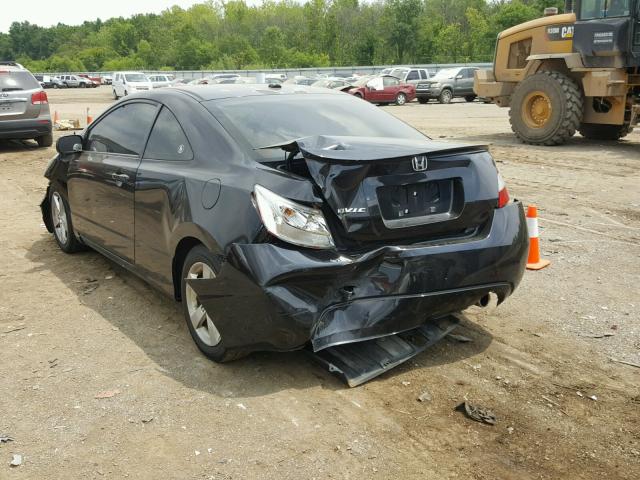 2HGFG129X8H558700 - 2008 HONDA CIVIC EXL BLACK photo 3