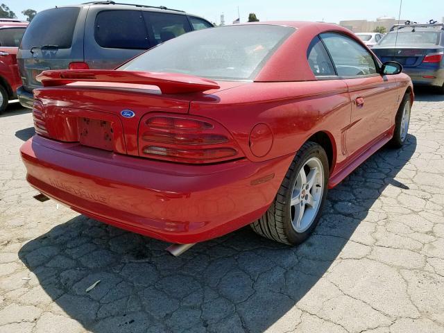 1FALP42D8SF201196 - 1995 FORD MUSTANG CO RED photo 4