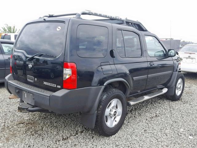 5N1ED28Y31C564687 - 2001 NISSAN XTERRA XE BLACK photo 4