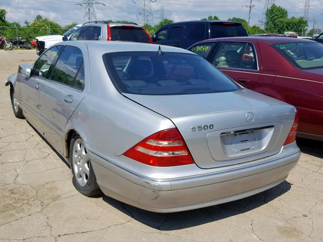 WDBNG75J91A198518 - 2001 MERCEDES-BENZ S 500 SILVER photo 3