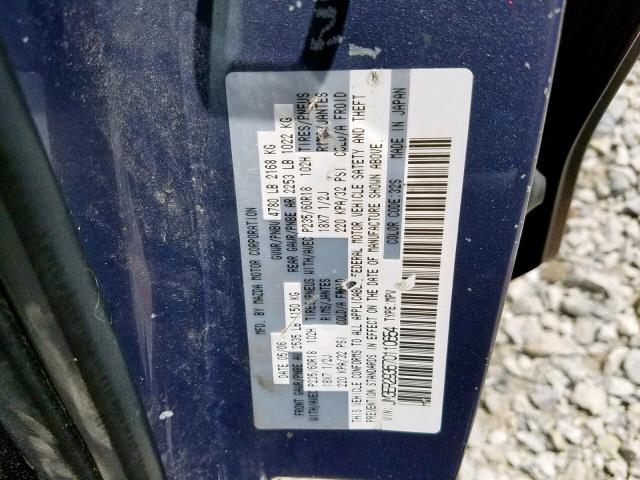 JM3ER293670110654 - 2007 MAZDA CX-7 BLUE photo 10