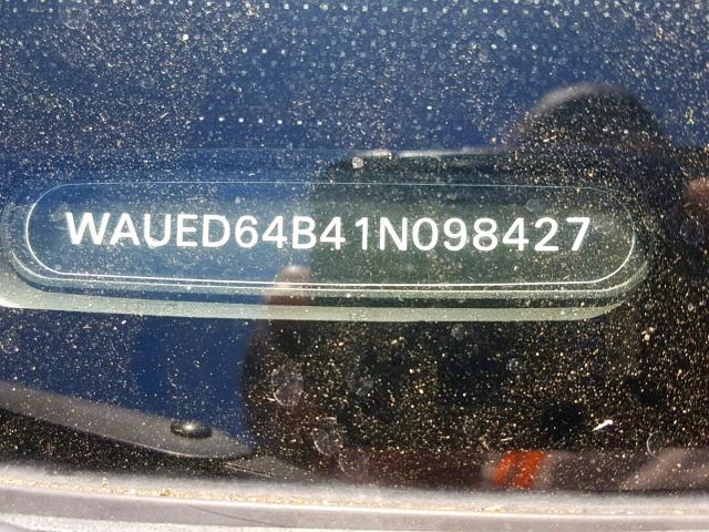 WAUED64B41N098427 - 2001 AUDI A6 2.7T QU BLACK photo 10