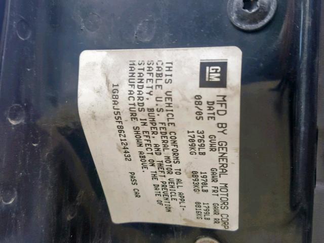 1G8AJ55F86Z124432 - 2006 SATURN ION LEVEL MAROON photo 10