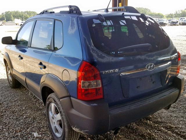 KM8JN12DX5U131055 - 2005 HYUNDAI TUCSON GLS BLUE photo 3