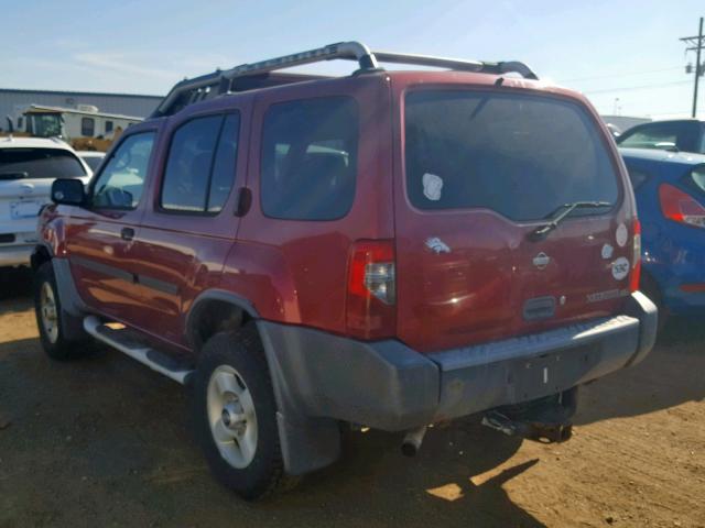 5N1ED28Y51C576954 - 2001 NISSAN XTERRA XE RED photo 3