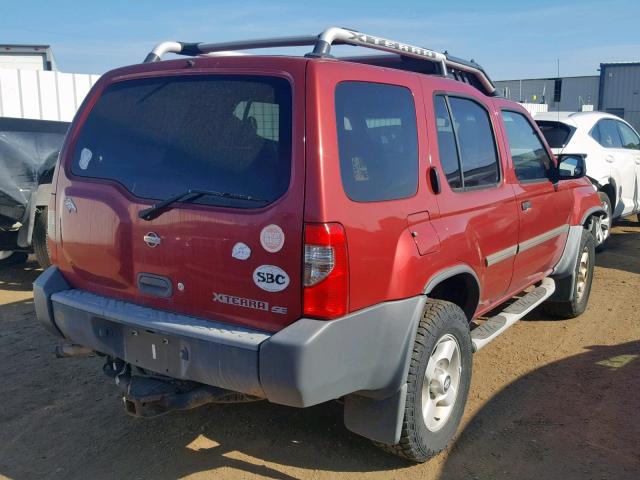 5N1ED28Y51C576954 - 2001 NISSAN XTERRA XE RED photo 4