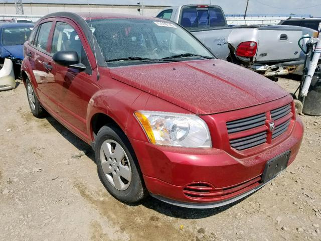 1B3HB28BX7D236500 - 2007 DODGE CALIBER BURGUNDY photo 1