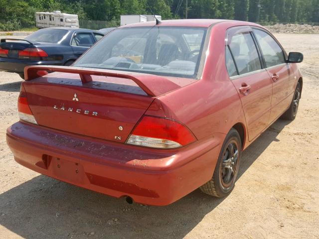 JA3AJ26EX3U018355 - 2003 MITSUBISHI LANCER ES RED photo 4