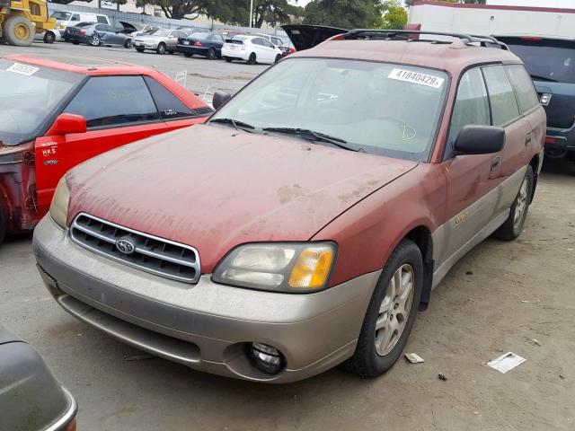 4S3BH665427605558 - 2002 SUBARU LEGACY OUT MAROON photo 2