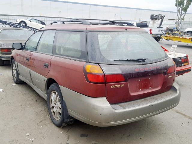 4S3BH665427605558 - 2002 SUBARU LEGACY OUT MAROON photo 3