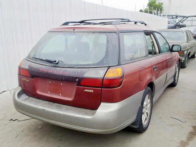 4S3BH665427605558 - 2002 SUBARU LEGACY OUT MAROON photo 4