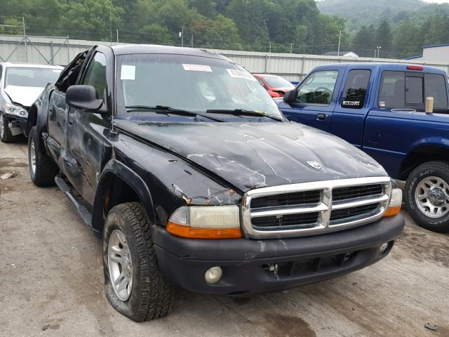 1D7HG38N64S734240 - 2004 DODGE DAKOTA QUA BLACK photo 1