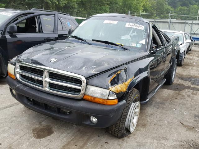 1D7HG38N64S734240 - 2004 DODGE DAKOTA QUA BLACK photo 2