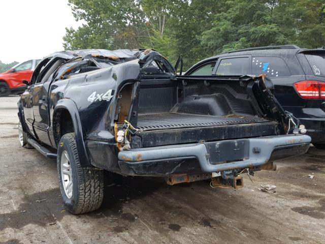 1D7HG38N64S734240 - 2004 DODGE DAKOTA QUA BLACK photo 3