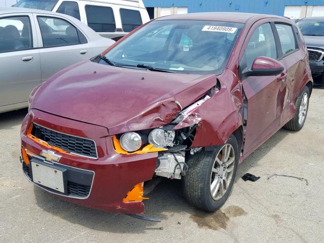1G1JA6SH3C4197856 - 2012 CHEVROLET SONIC LS BURGUNDY photo 2