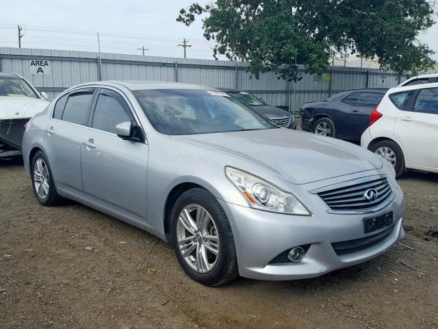 JN1CV6APXDM722977 - 2013 INFINITI G37 BASE SILVER photo 1