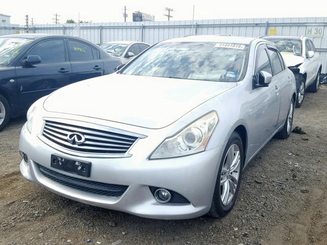 JN1CV6APXDM722977 - 2013 INFINITI G37 BASE SILVER photo 2