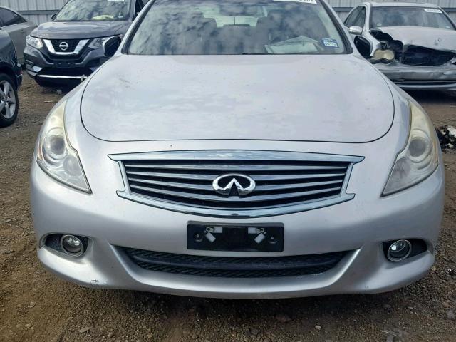 JN1CV6APXDM722977 - 2013 INFINITI G37 BASE SILVER photo 9