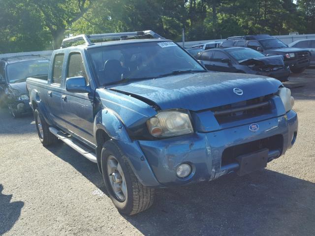 1N6ED29X02C340513 - 2002 NISSAN FRONTIER C BLUE photo 1