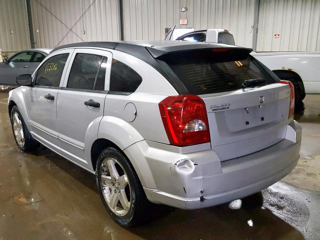 1B3HB48B87D115993 - 2007 DODGE CALIBER SX SILVER photo 3