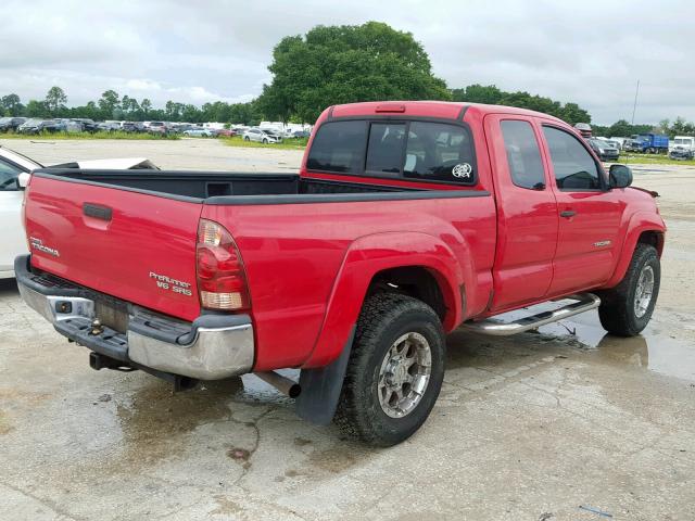 5TETU62N47Z346835 - 2007 TOYOTA TACOMA PRE RED photo 4