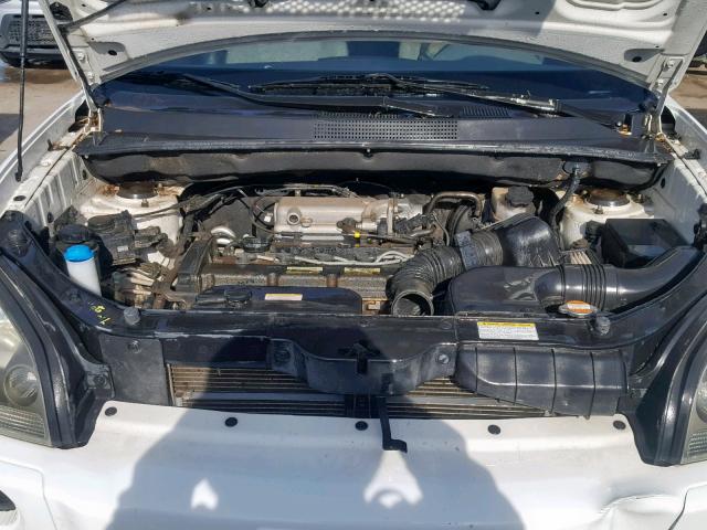 KM8JM12B35U078071 - 2005 HYUNDAI TUCSON GL WHITE photo 7