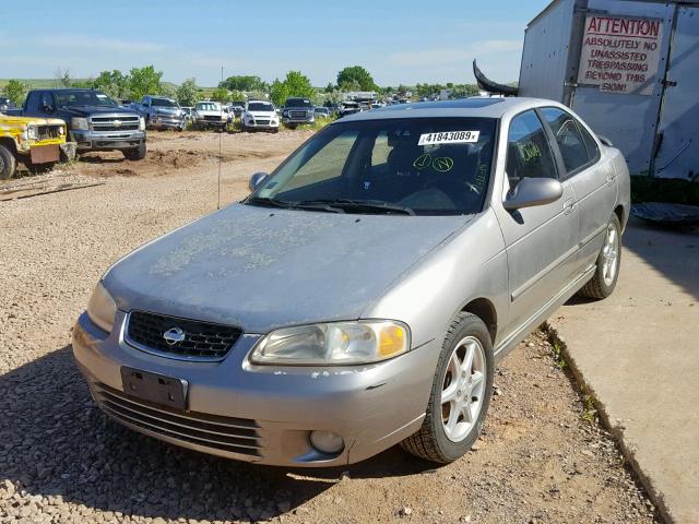 3N1BB51D91L117083 - 2001 NISSAN SENTRA SE SILVER photo 2