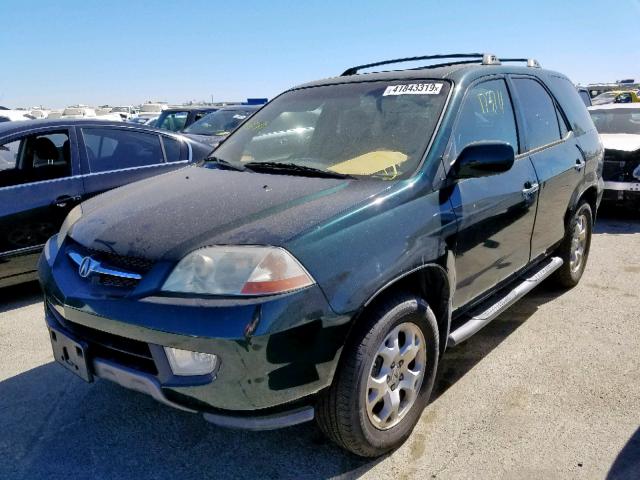 2HNYD18811H518066 - 2001 ACURA MDX TOURIN GREEN photo 2