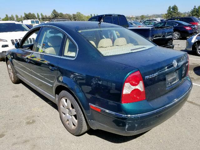 WVWTH63B82P065405 - 2002 VOLKSWAGEN PASSAT GLX 绿色 照片 3
