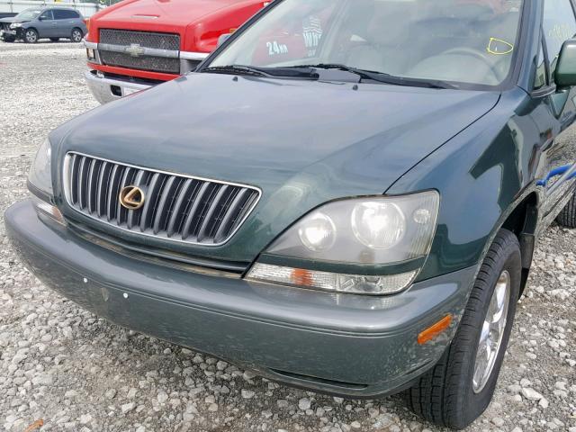 JT6GF10U3Y0046334 - 2000 LEXUS RX 300 GREEN photo 9