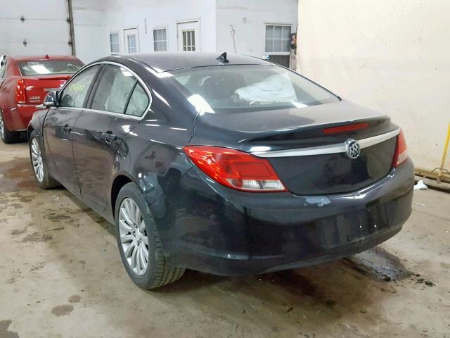 2G4GR5EKXC9128229 - 2012 BUICK REGAL BLACK photo 3